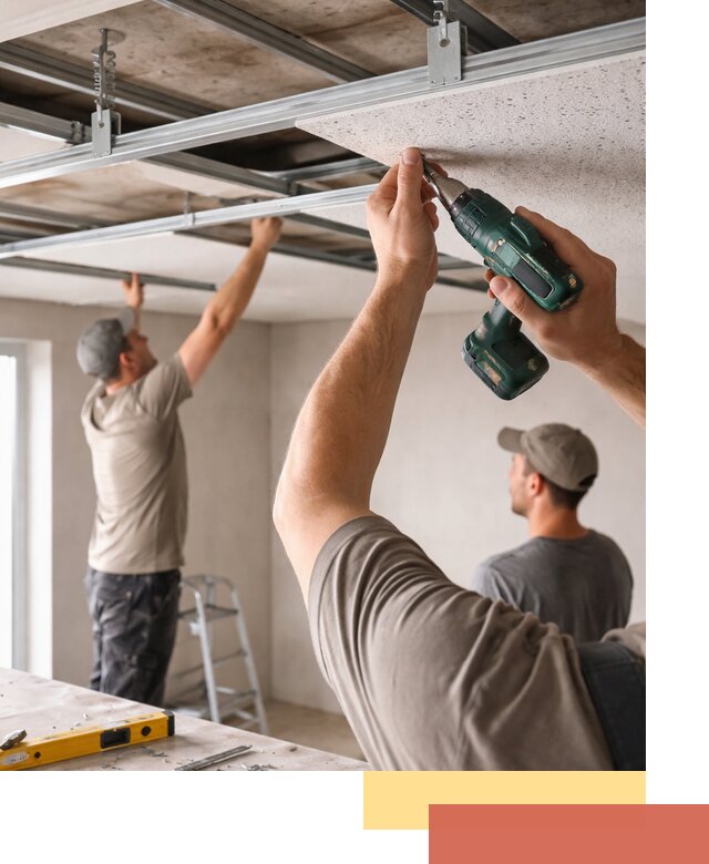 Монтаж акустического потолка в Советской Гавани под ключ