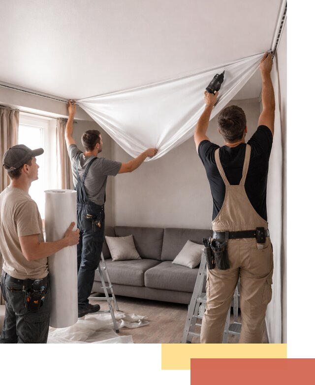 Монтаж сатинового натяжного потолка в Советской Гавани качественно и быстро