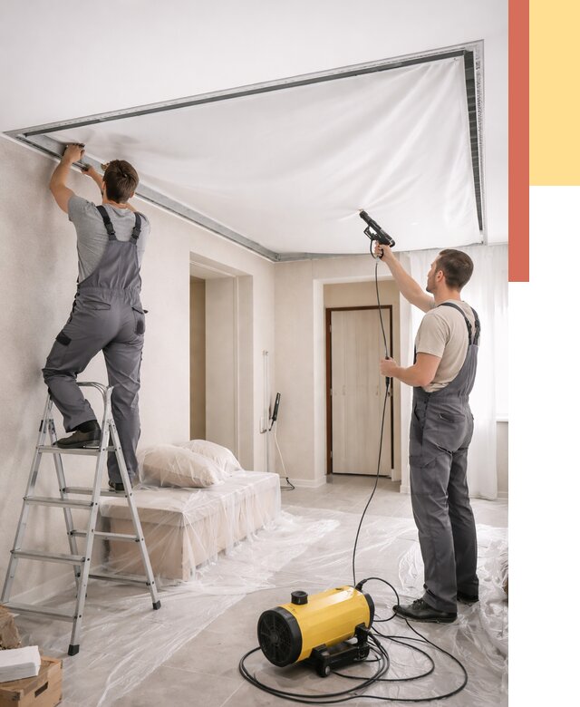 Монтаж натяжного потолка в прихожей в Советской Гавани от 2753 руб. под ключ | ОТДЕЛОЧНИК-Свс