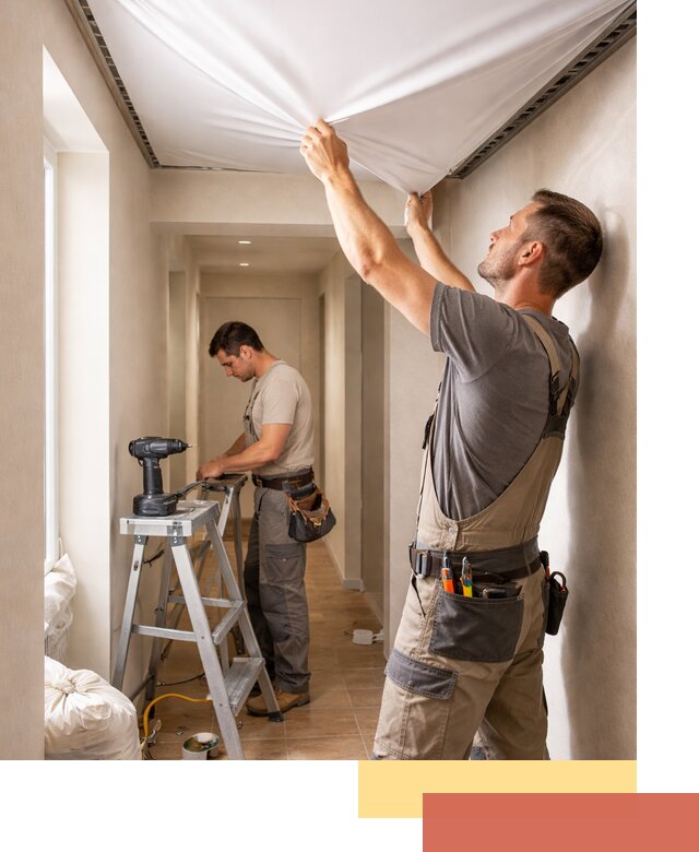 Монтаж натяжного потолка в прихожей в Советской Гавани