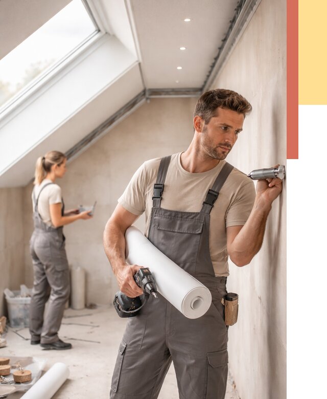 Монтаж натяжного потолка на мансарде в Советской Гавани от 3636 руб. | ОТДЕЛОЧНИК-Свс