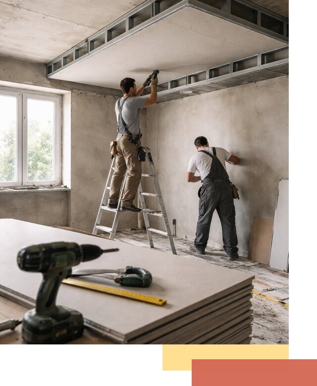 Двухуровневый потолок из гипсокартона в Советской Гавани