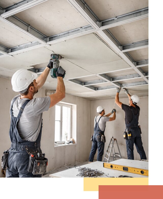 Кессонный потолок из гипсокартона под ключ в Советской Гавани