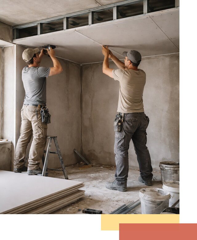 Короб из гипсокартона на потолке под ключ в Советской Гавани