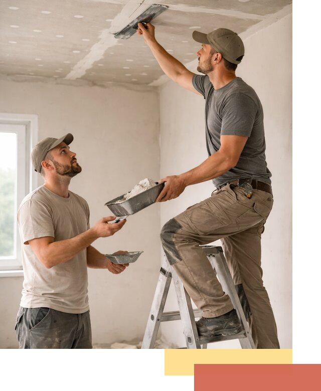 Шпаклевка потолка из гипсокартона в Советской Гавани качественно и быстро