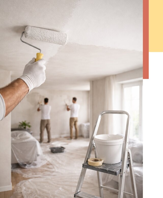 Покраска потолка акриловой краской в Советской Гавани от 2597 руб. | ОТДЕЛОЧНИК-Свс