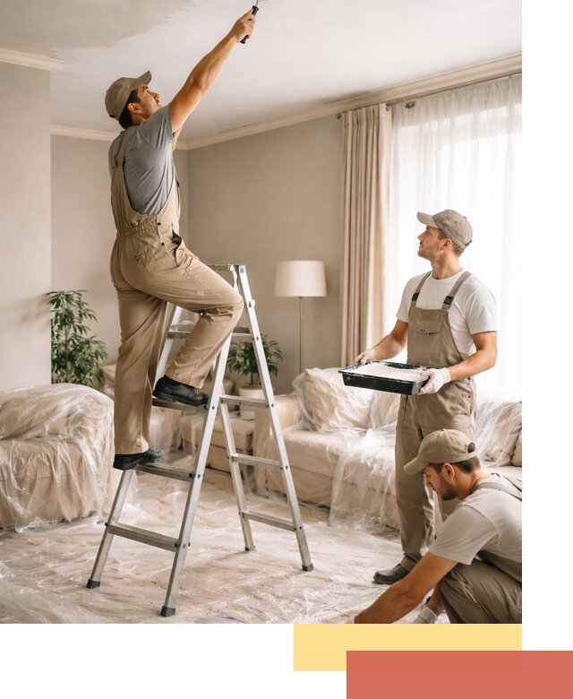 Покраска потолков акриловой краской в Советской Гавани качественно и быстро