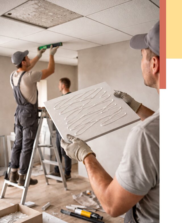 Монтаж потолочной плитки в Советской Гавани от 4675 руб. — быстро и недорого | ОТДЕЛОЧНИК-Свс