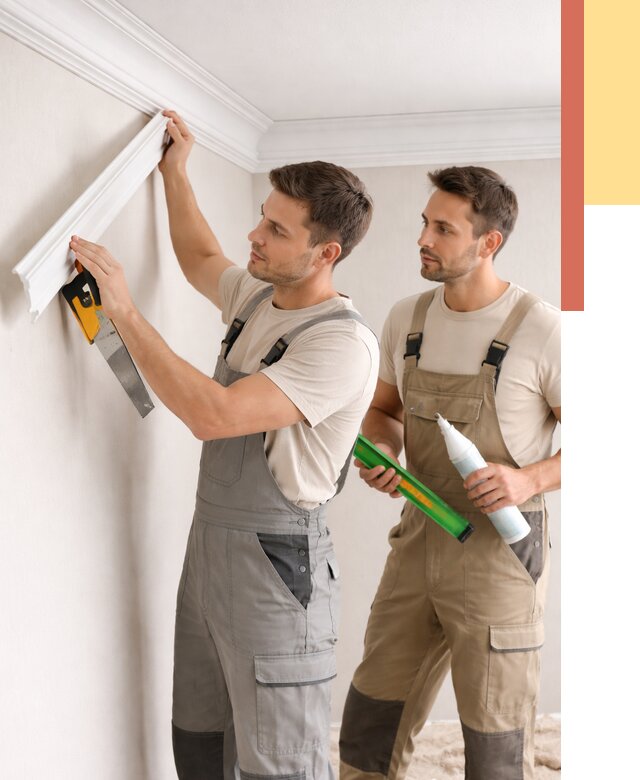 Монтаж потолочного плинтуса в Советской Гавани от 2389 руб. — быстро и недорого | ОТДЕЛОЧНИК-Свс