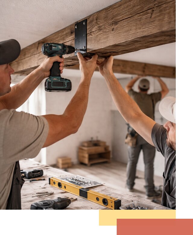 Монтаж декоративных потолочных балок в Советской Гавани