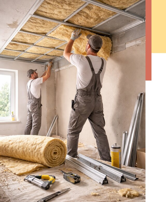 Утепление потолка в Советской Гавани от 7480 руб/м2 — недорого, быстро, под ключ | ОТДЕЛОЧНИК-Свс