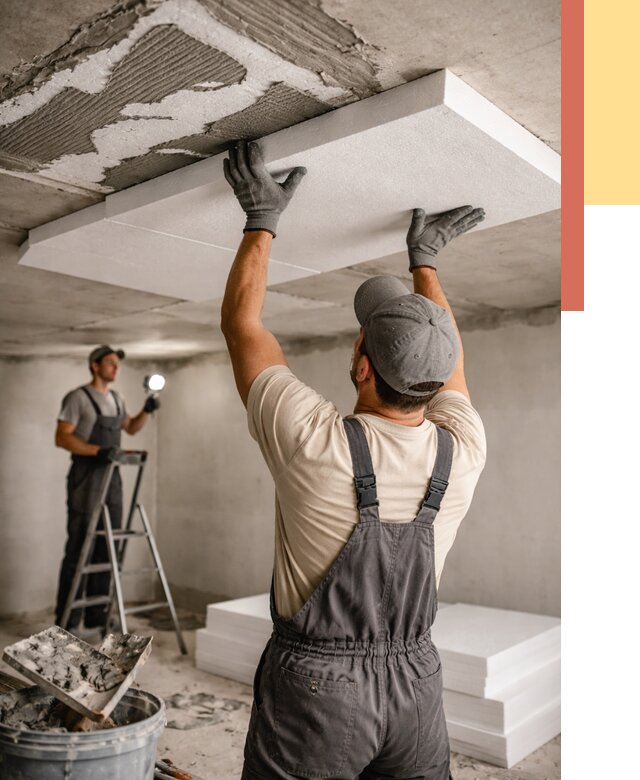 Утепление потолка пенопластом в Советской Гавани от 4675 руб/м2 — недорого и быстро | ОТДЕЛОЧНИК-Свс